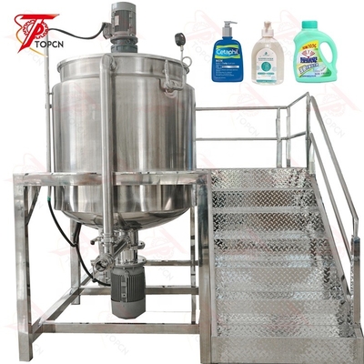 O champô do vapor que produz cosméticos da máquina desnata o equipamento de mistura de emulsão de mistura do tanque do misturador do homogenizador do aquecimento do sabão líquido
